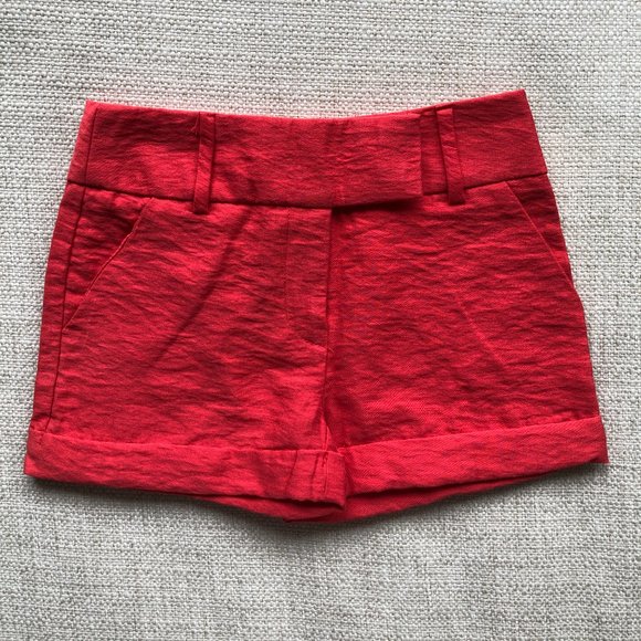 Aqua Textured Red Shorts - Picture 2 of 10